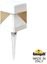 Фото Fumagalli Ester Wall DS1.561.000.WXD1L Столбик освещения садовый 165 мм (165+175 колышек, корпус белый, плафон прозрачный)
