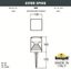 Фото Fumagalli Ester Wall DS1.561.000.WXD1L Столбик освещения садовый 165 мм (165+175 колышек, корпус белый, плафон прозрачный)