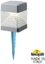 Фото Fumagalli Ester Wall DS1.561.000.LXD1L Столбик освещения садовый 165 мм (165+175 колышек, корпус серый, плафон прозрачный)