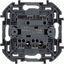 Фото Legrand Inspiria 673633 выключатель двухклавишный с подсветкой/индикацией для скрытого монтажа, цвет "Антрацит", номинальный ток 10 А, напряжение ~250В