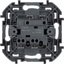 Фото Legrand Inspiria 673622 выключатель двухклавишный для скрытого монтажа, цвет "Алюминий", номинальный ток 10 А, напряжение ~250В.