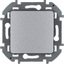 Фото Legrand Inspiria 673682 переключатель промежуточный одноклавишный для скрытого монтажа, цвет "Алюминий", номинальный ток 10 А, напряжение ~250В