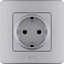 Фото Legrand Inspiria 673932 рамка декоративная универсальная, 1 пост, для горизонтальной или вертикальной установки, цвет "Алюминий"