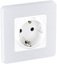 Фото Legrand Inspiria 673936 рамка декоративная универсальная, 1 пост, для горизонтальной или вертикальной установки, цвет "Жемчуг"