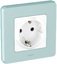Фото Legrand Inspiria 673935 рамка декоративная универсальная, 1 пост, для горизонтальной или вертикальной установки, цвет "Мятный"