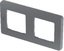 Фото Legrand Inspiria 673947 рамка декоративная универсальная, 2 поста, для горизонтальной или вертикальной установки, цвет "Дымчатый"