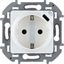 Фото Legrand Inspiria 673770 комбинированная розетка 2К+З с зарядным устройством USB тип С для скрытого монтажа, цвет "Белый". Максимальный ток розетки 16АХ, напряжение розетки ~250В, напряжение зарядного устройства =5В, максимальный зарядный ток 1500 мА.