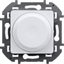 Фото Legrand Inspiria 673790 светорегулятор универсальный для светодиодных и других ламп, мощность 300 Вт лампы накаливания / 75 Вт светодиодные лампы, поворотно-нажимной, цвет "Белый"