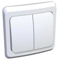Schneider Electric Этюд BC10-002B Выключатель двухклавишный (10 А, в сборе, скрытая установка, белый)