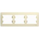 Schneider Electric Glossa GSL000203 Рамка 3-постовая горизонтальная (горизонтальная, бежевая)