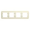Schneider Electric Glossa GSL000204 Рамка 4-постовая горизонтальная (горизонтальная, бежевая)