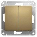 Schneider Electric Glossa GSL000451 Выключатель двухклавишный (10 А, под рамку, скрытая установка, титан)