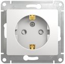 Schneider Electric Glossa GSL000145 Розетка с заземляющим контактом и шторками (16 А, под рамку, скрытая установка, белая)