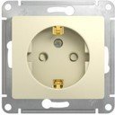 Schneider Electric Glossa GSL000245 Розетка с заземляющим контактом и шторками (16 А, под рамку, скрытая установка, бежевая)