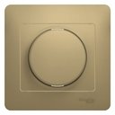 Schneider Electric Glossa GSL000434 Светорегулятор поворотный (300 Вт, R, в сборе, скрытая установка, титан)