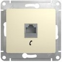 Schneider Electric Glossa GSL000281T Розетка телефонная (RJ11, под рамку, скрытая установка, бежевая)