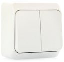 Schneider Electric Этюд BA10-002B Выключатель двухклавишный (10 А, в сборе, открытая установка, белый)