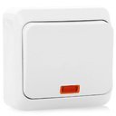 Schneider Electric Этюд BA10-005B Выключатель одноклавишный с подсветкой (10 А, в сборе, открытая установка, белый)