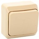 Schneider Electric Этюд BA10-004K Переключатель одноклавишный (10 А, в сборе, открытая установка, кремовый)