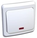 Schneider Electric Этюд BC10-005B Выключатель одноклавишный с подсветкой (10 А, в сборе, скрытая установка, белый)