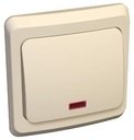 Schneider Electric Этюд BC10-005K Выключатель одноклавишный с подсветкой (10 А, в сборе, скрытая установка, кремовый)