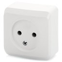 Schneider Electric Этюд PA16-001B Розетка одинарная (16 А, в сборе, открытая установка, белая)