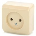 Schneider Electric Этюд PA16-001K Розетка одинарная (16 А, в сборе, открытая установка, кремовая)