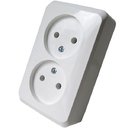 Schneider Electric Этюд PA16-005B Розетка двойная (16 А, в сборе, открытая установка, белая)