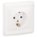 Schneider Electric Этюд PC16-003B Розетка одинарная с заземляющим контактом (16 А, в сборе, скрытая установка, белая)