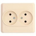 Schneider Electric Этюд PC16-005K Розетка двойная (16 А, в сборе, скрытая установка, кремовая)