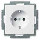 ABB Basic55 2CKA002011A3855 Розетка с заземляющим контактом (16 А, под рамку, скрытая установка, альпийский белый)