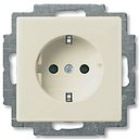 ABB Basic55 2CKA002013A5279 Розетка с заземляющим контактом (16 А, шторки, под рамку, скрытая установка, слоновая кость)