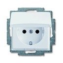 ABB Basic55 2CKA002018A0350 Розетка с заземляющим контактом (16 А, крышка, под рамку, скрытая установка, альпийский белый)