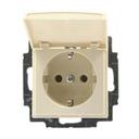 ABB Basic55 2CKA002018A0351 Розетка с заземляющим контактом (16 А, крышка, под рамку, скрытая установка, слоновая кость)