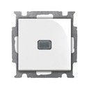 ABB Basic55 2CKA001012A2153 Выключатель одноклавишный (10 А, подсветка, под рамку, скрытая установка, альпийский белый)