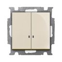 ABB Basic55 2CKA001012A2157 Выключатель двухклавишный (10 А, подсветка, под рамку, скрытая установка, слоновая кость)