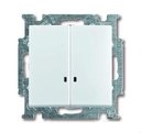 ABB Basic55 2CKA001012A2154 Выключатель двухклавишный (10 А, подсветка, под рамку, скрытая установка, альпийский белый)
