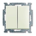 ABB Basic55 2CKA001012A2151 Переключатель двухклавишный (10 А, под рамку, скрытая установка, слоновая кость)