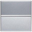 ABB Zenit 2CLA220200N1301 Переключатель одноклавишный 2 модуля (16 А, с возм. подсветки, под рамку, скрытая установка, серебристый)