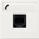 ABB Zenit 2CLA221760N1101 Розетка телефонная (RJ12, под рамку, скрытая установка, белый)
