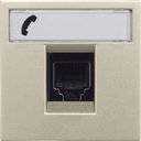 ABB Zenit 2CLA221760N1901 Розетка телефонная (RJ12, под рамку, скрытая установка, шампань)