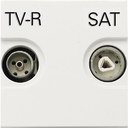 ABB Zenit 2CLA225130N1101 Розетка телевизионная (TV/Radio+SAT, "звезда", под рамку, скрытая установка, белый)