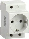 IEK MRD10-16 Розетка модульная на DIN-рейку 2P+РЕ 16A