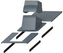 Vilpe Piippu Modular 742507 Проходной элемент + окантовка (серый)