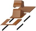 Vilpe Piippu Modular 742509 Проходной элемент + окантовка (кирпичный)