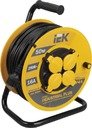 IEK Industrial Plus WKP15-16-04-50-44 Удлинитель на катушке 50 м (4-х местный, с заземлением, ПВС 3х1.5, 16 А, 3500 Вт, IP44)