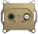 Schneider Electric Glossa GSL000494 Розетка телевизионная (TV+Radio, под рамку, скрытая установка, титан)