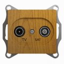Schneider Electric Glossa GSL000597 Розетка телевизионная (TV+SAT, под рамку, скрытая установка, дуб)