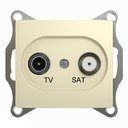 Schneider Electric Glossa GSL000298 Розетка телевизионная проходная (TV+SAT, под рамку, скрытая установка, бежевая)