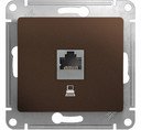 Schneider Electric Glossa GSL000881K Розетка компьютерная (RJ45, под рамку, скрытая установка, шоколад)